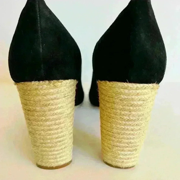 NEW! Vince Suede Percey D’Orsay Espadrille Jute Heels - Picture 3 of 7